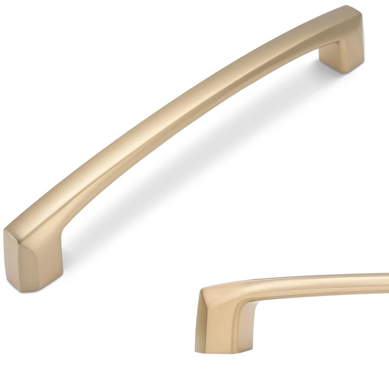 BUKOBYHE 10 Pack 5 Inch Kitchen Cabinet Handles Champagne Bronze Cabinet Pulls Zinc Alloy Drawer Pulls Kitchen Hardware