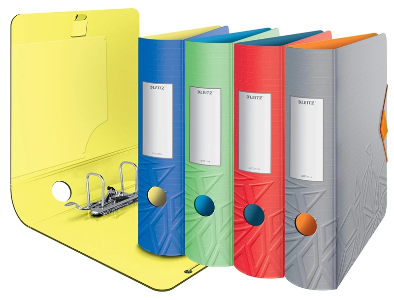 Leitz 180° Active Urban Chic A4 Lever Arch File, Assorted, Curved Spine 82mm Width, Elastic Fastening, Light polyfoam, Urban Chic, 11161099(Assorted Colors)