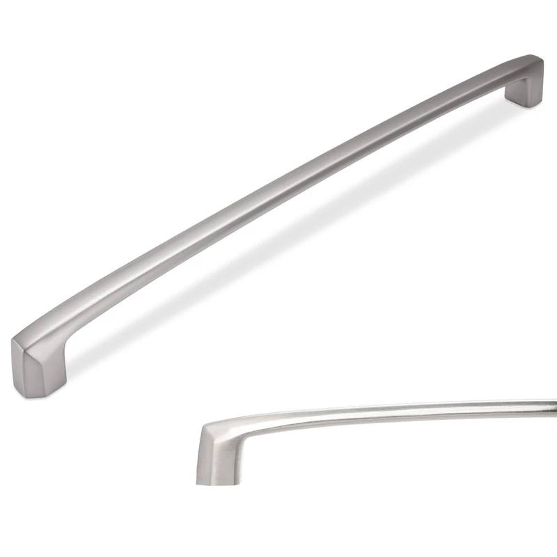 BUKOBYHE 10 Pack 10 Inch Kitchen Cabinet Handles Brushed Satin Nickel Cabinet Pulls Silver Drawer Pulls Zinc Alloy Kitchen Hardware