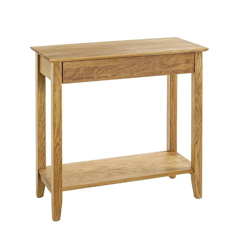HAKU Möbel Console Oak, Solid Wood - Size: W 75 cm X H 75 cm X D 35 cm, Style: Traditional