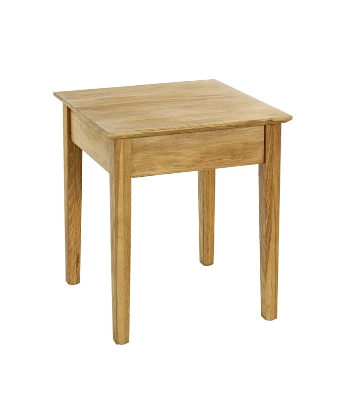 HAKU Mobel End Table Oak, Solid Wood - Size: W 45 cm X H 52 cm X D 45 cm, Style: Traditional