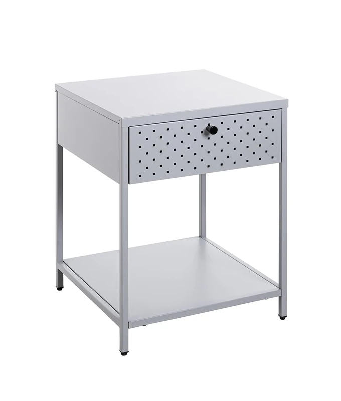 HAKU Console Grey, Metal - Dim.: W 40 cm X H 53 cm X D 40 cm, Style: Modern