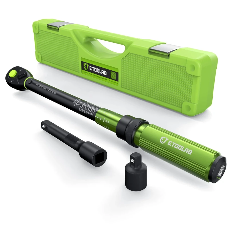 ETOOLAB 1/2 Drive Click Torque Wrench Dual-Range20-230Nm/10-170lbf-ft±3% Precision Torque Wrench 1/2 Drive, 72 Tooth Dual-Direction Adjustable Torque Wrench for Bicycle, Moto, Car Maintenance 3 Pcs