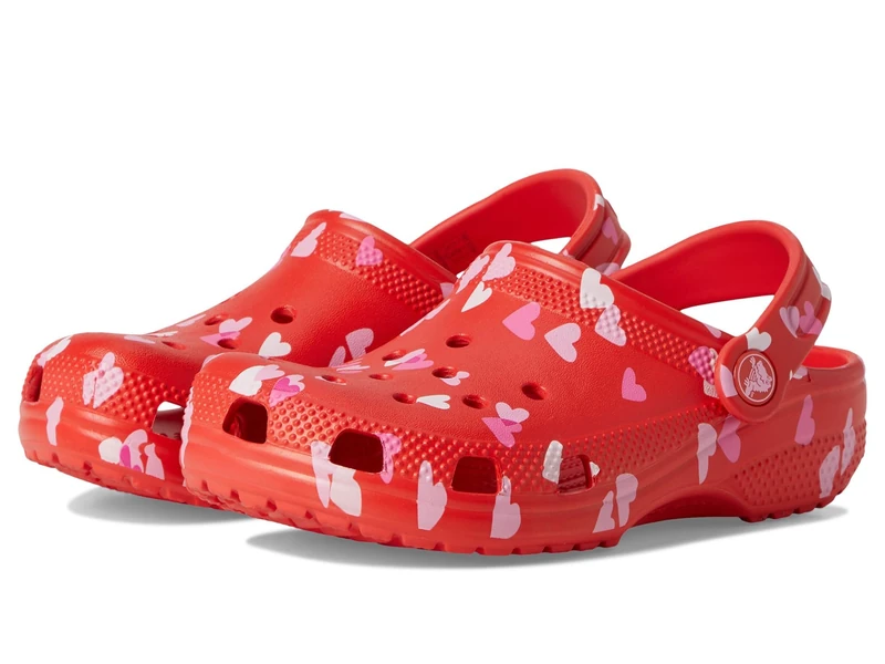 Crocs Unisex-Child Classic Graphic Clog, Cherry Red, 2 UK