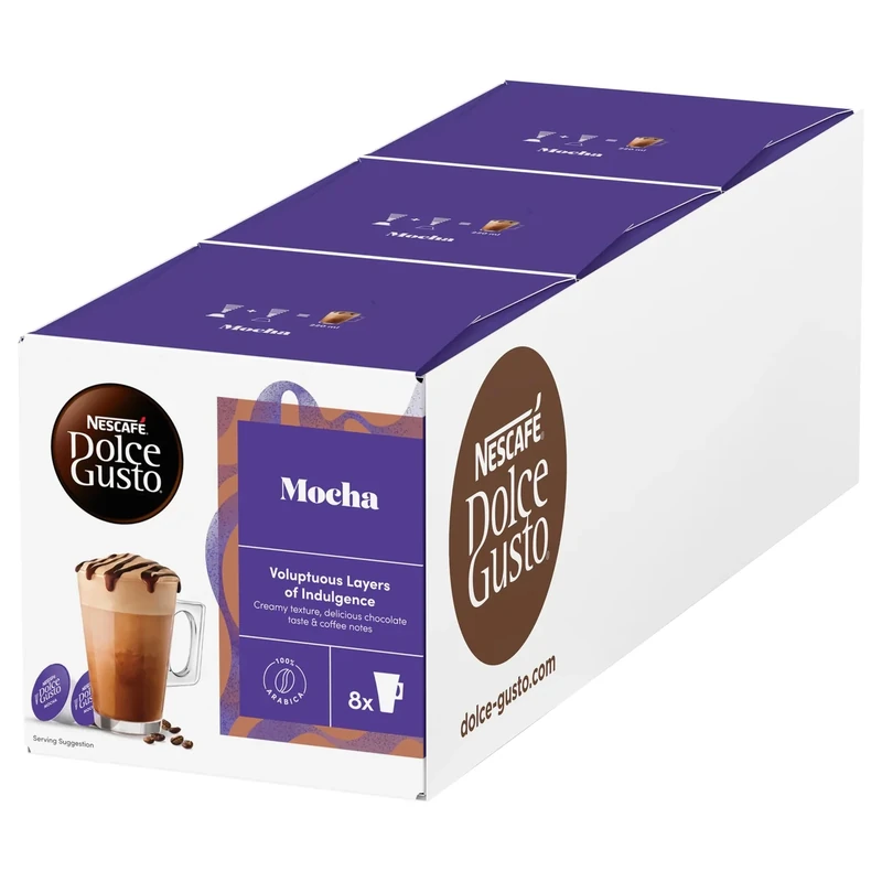 NESCAFÉ DOLCE GUSTO | Mocha | 16 capsules | 3 Packs | 48 Cups