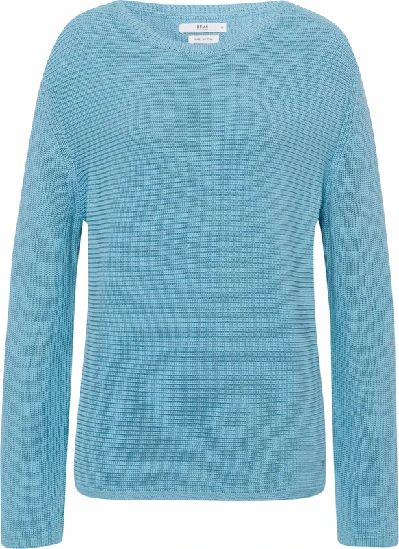 BRAX Women's Style Lesley Pullover Sweater, Glacier Blue, 12