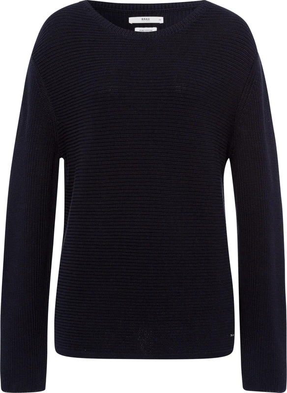 BRAX Women's Style Lesley Pullover Sweater, Navy, 10