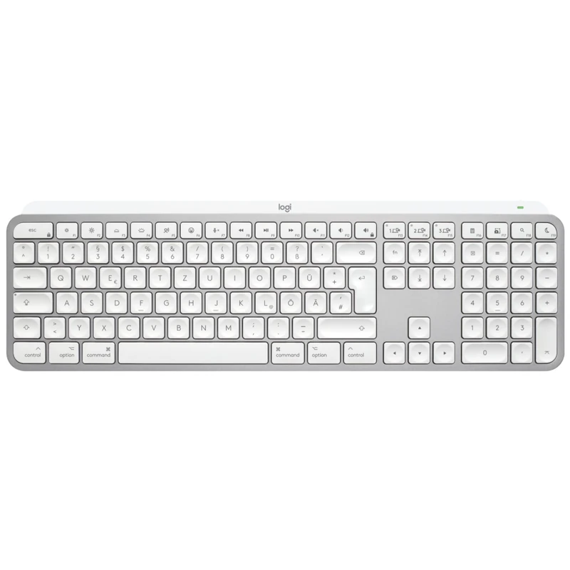 Logitech MX Keys S for Mac, Wireless Keyboard, Fluid, Precise Laptop-Like Typing, Programmable Keys, Backlit, Bluetooth USB C Rechargeable for MacBook Pro, Macbook Air, iMac, iPad - Pale Grey - QWERTZ