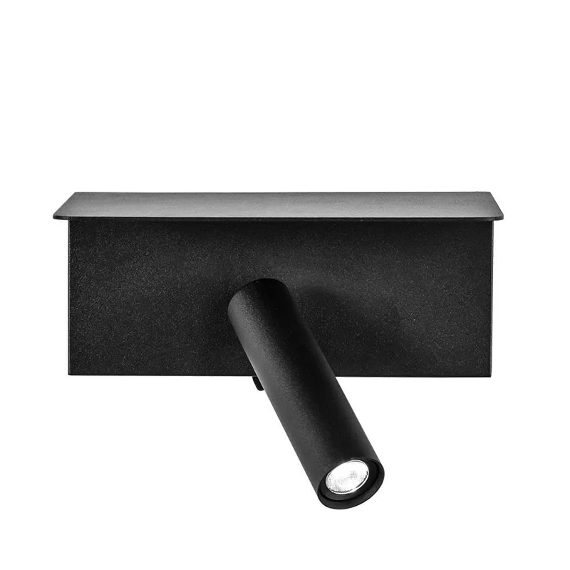 Levitantes Wall lamp 3w 4000k Leonardo Black C/Shelf Y USB 150lm C/Switch 14x18x14cm Orientb - Image 1