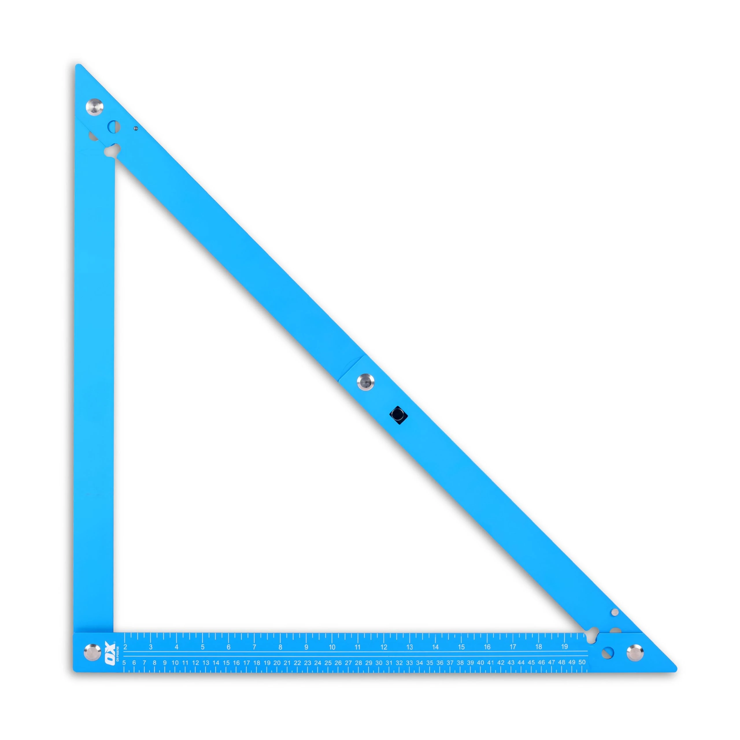 OX Tools Pro 600mm Aluminium Folding Square, Carpenters Measuring Framing Square wih a Carry Case