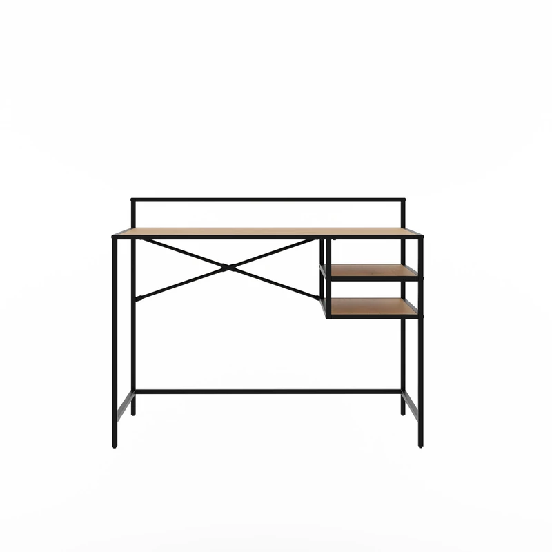 FJORDFORM Desk, Metal Melamine, Natural, One Size - Image 1