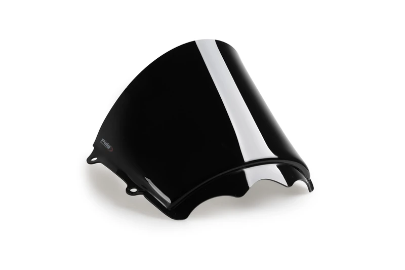 Puig 21617N R-Racer Sport Aerodynamic Windscreen, high-performance design made of 3 mm PMMA with a racing-optimized profile to improve protection and stability, Black - Image 1