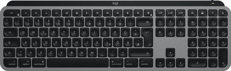 Logitech MX Keys S for Mac, Wireless Keyboard, Fluid, Precise Laptop-Like Typing, Programmable Keys, Backlit, Bluetooth USB C Rechargeable for MacBook Pro, Macbook Air, iMac, iPad -Space Grey - QWERTZ