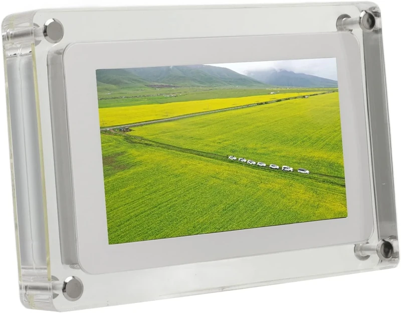 Generic Digital Photo Frame, Acrylic Video Frame, 4 GB Memory, 1000mAh Built-in Battery, Perfect for Home Decoration and Heartfelt Gifts (7 inch)