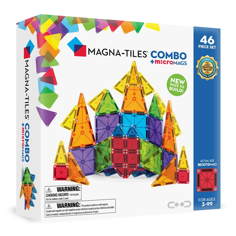 Magna-Tiles MicroMAGS 46-Piece Combi Set