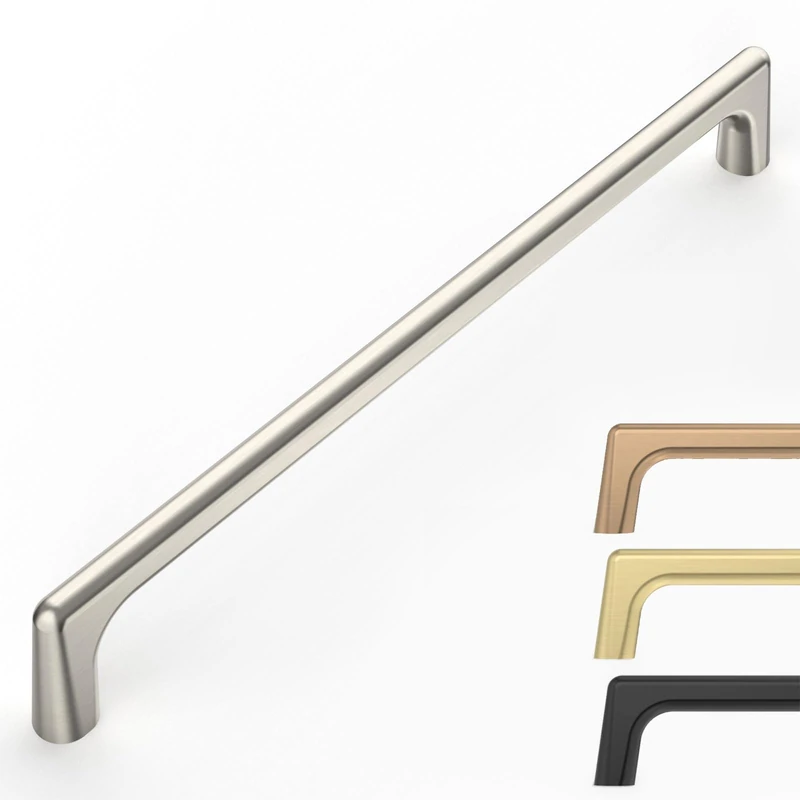 9BUILD 10 Pack Brushed Satin Nickel Cabinet Pulls 8.8 Inch Kitchen Cabinet Handles Cabinet Hardware Kitchen Handles for Cabinets Cupboard Handles Nickel Dresser Pulls Drawer Handle