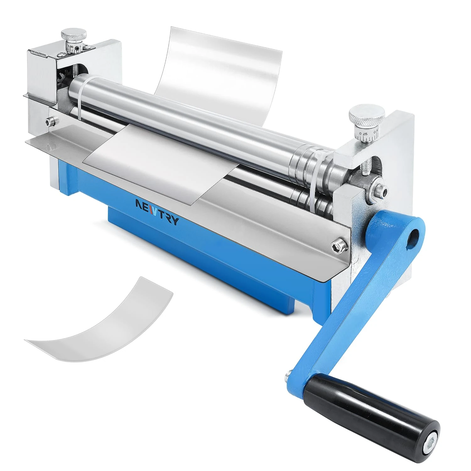 NEWTRY Slip Rolling Bending Machine, Metal Plate Bending Round Machine with 2 Detachable 12.6 inch Slip Roll Rollers, Slip Rolling Bending Machine Suitable for Steel, Stainless Steel