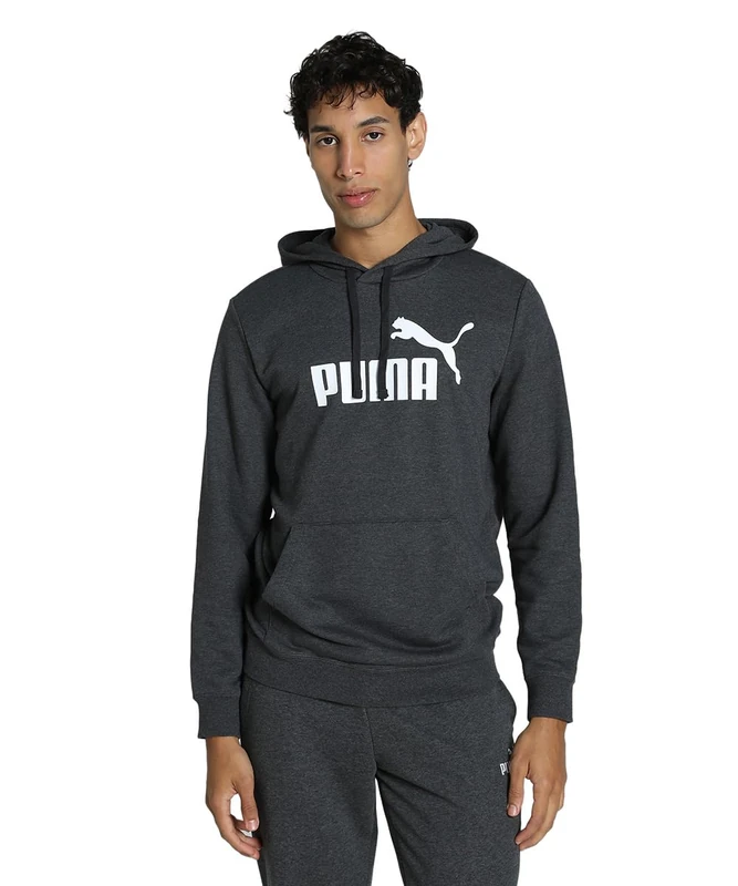 PUMA ESS No. 1 Logo Hoodie TR Dark Gray Heather - Image 1