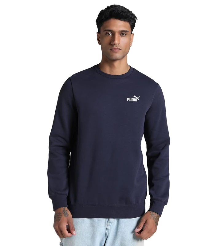 PUMA Mens Small No. 1 Logo Fl Crew Sweats, New Navy, L EU