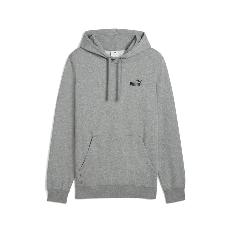 PUMA Mens Small No. 1 Logo Fl Hoodies, Medium Gray Heather, XS EU