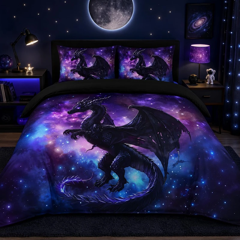 CCoutueChen Kids Comforter Set King - Boys Teens Dragon Bedding