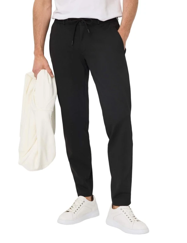 BRAX Men's Style Phil K Hi Flex Jersey Trousers, 02 Black, 38 W/36 L