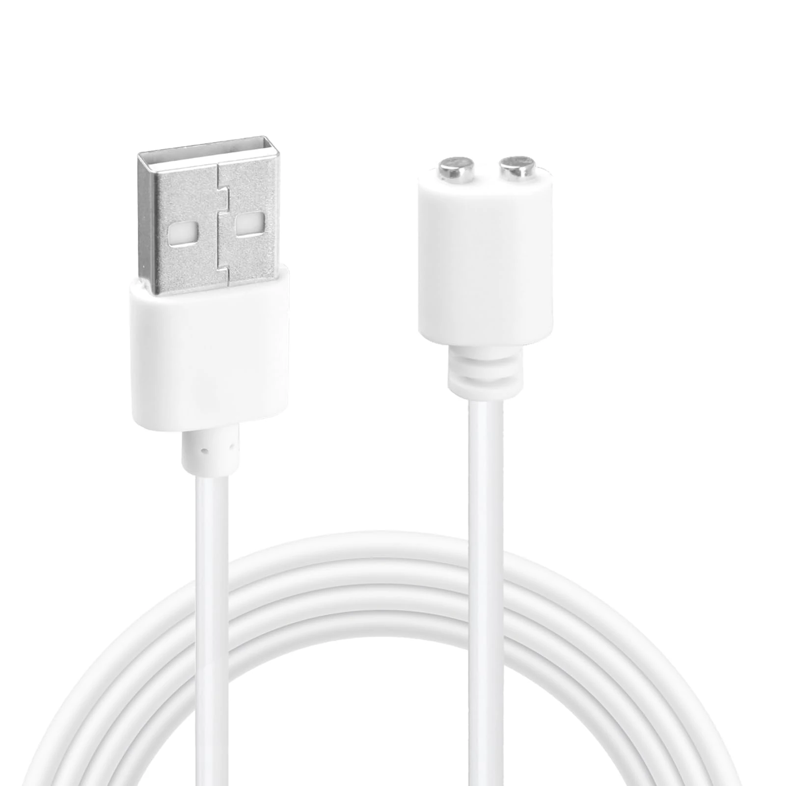 Magnetic USB Charger Cable Replacement Charging Cord Strong Magnet Compatible with Wireless Massager Smart Devices Long-Lasting Safe Charging Solution 7mm Dual Pin 0.8m