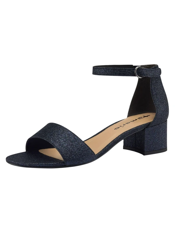 Tamaris Women's 1-28295-42 Heeled Sandals, Navy Glam, 4 UK