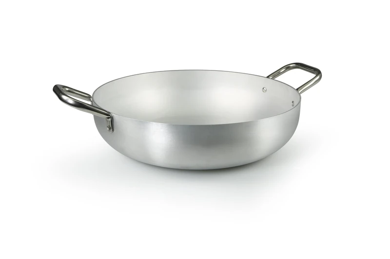 Barazzoni Spa Saucepan ø40 cm, 99.5% Pure Professional Aluminium, Steel Handles, Also Suitable for Induction Hobs, Made in Italy