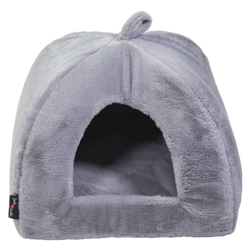 JACK AND VANILLA, Dog Bed, Igloo, Softy Model, Light Grey, Size S, 50 x 50 x 50 cm