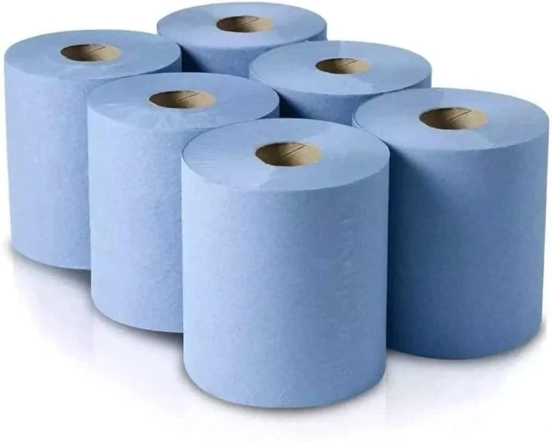 AAM Blue Roll 4 Pack for Kitchen, Workshop, Restaurants | Environment Friendly Kitchen Roll | Paper Towels | Toilet Rolls | Hygienic Fast Drying Tissue Paper