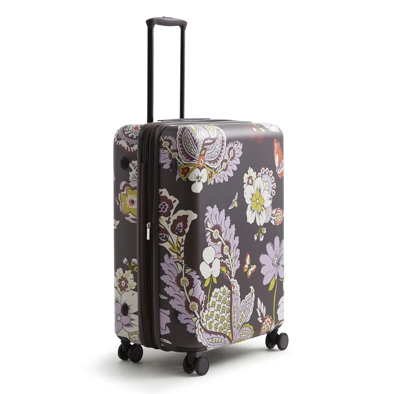 Vera Bradley Women's Hardside Luggage 26 Inch Adair Spinner Suitcase, Subtle Bouquet, One Size