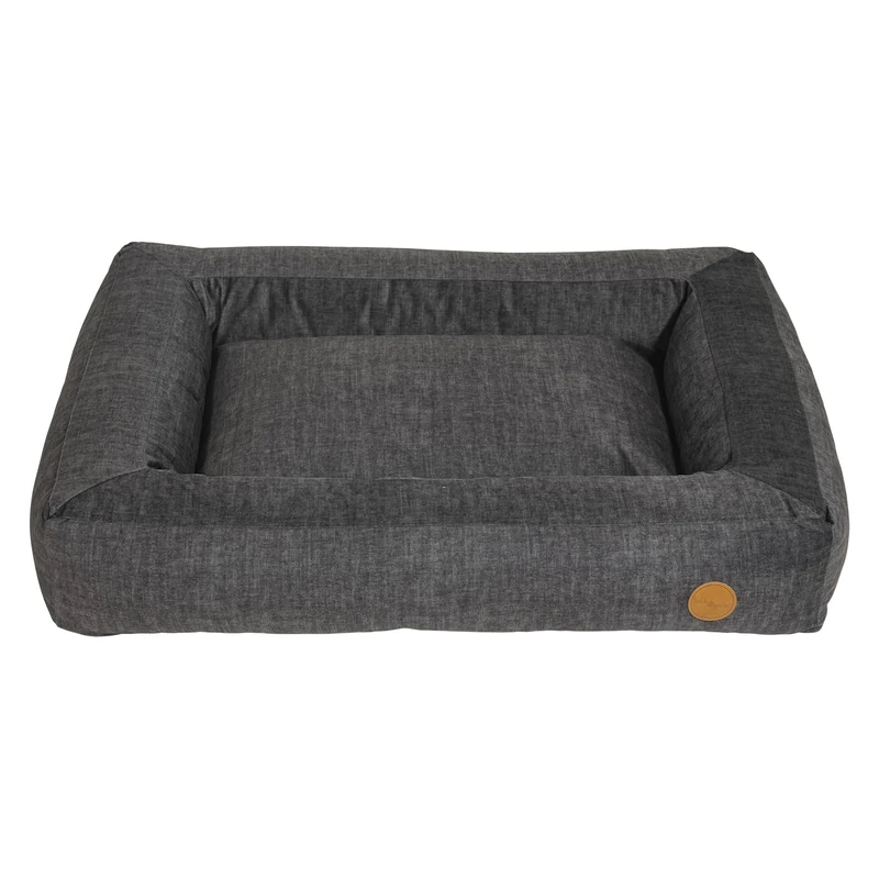 JACK AND VANILLA, Box Bed, Dog Bed, Manchester, Grey Colour, Size L, 100 x 70 cm - Image 1