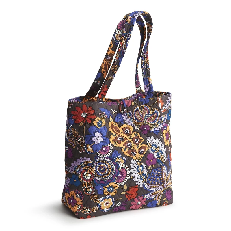 Vera Bradley Women's Cotton Small Original Tote, Colorful Bouquet, One Size