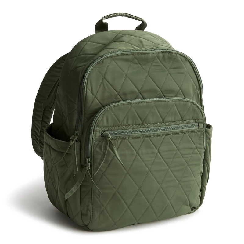 Vera Bradley Women's Polyester Twill Bancroft Backpack Bookbag, Bronze Green, One Size - Image 1