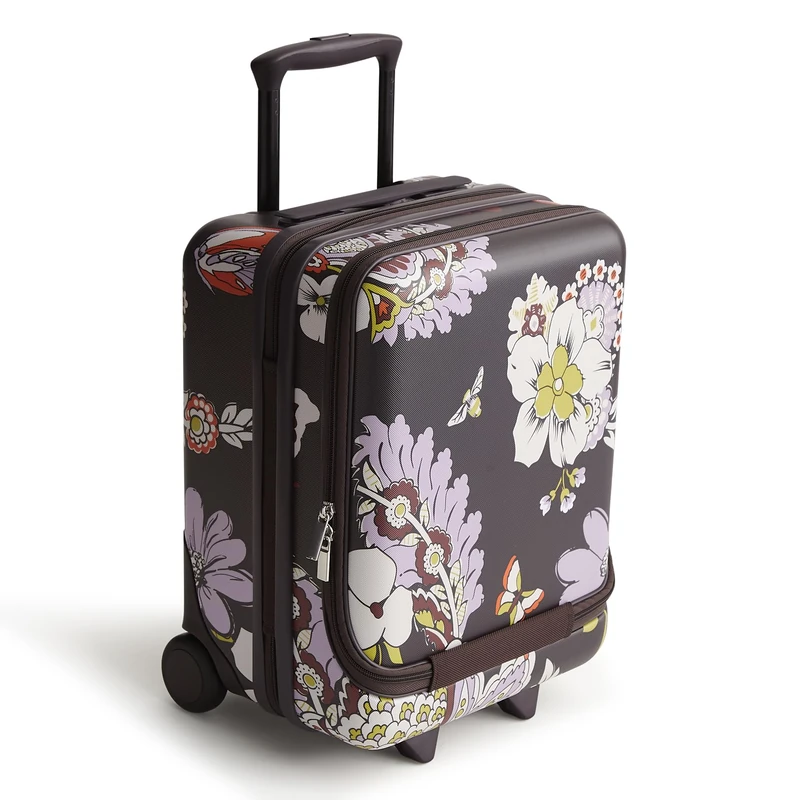 Vera Bradley Women's Hardside Luggage 17 Inch Adair Underseat Roller Suitcase, Subtle Bouquet, One Size