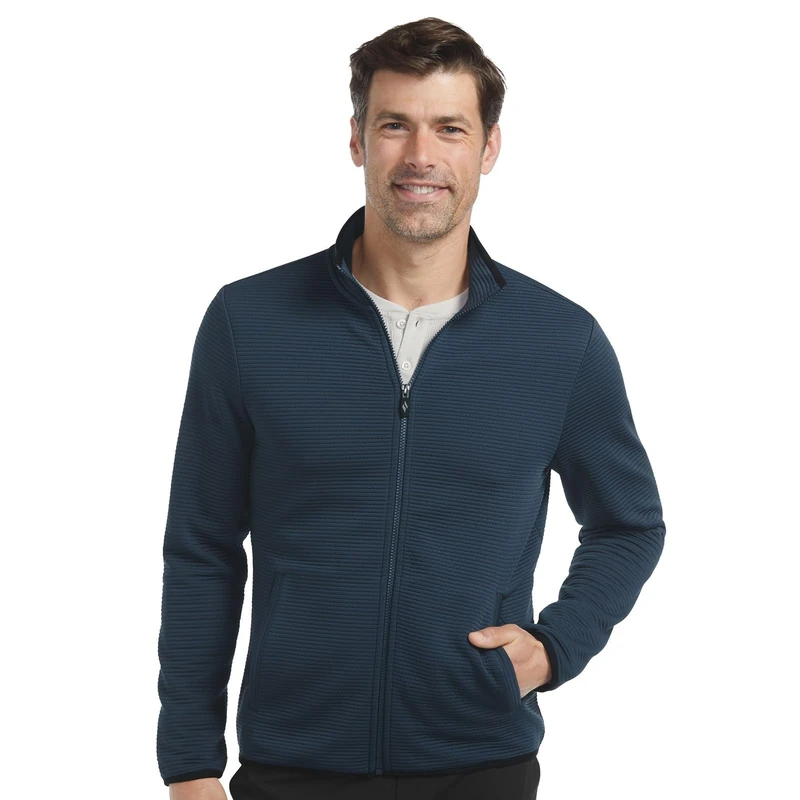 Skechers Men's The Hoodless Hoodie Ottoman Jacket Blue L