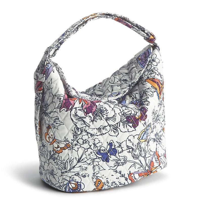 Vera Bradley Women's Cotton Astoria Shoulder Bag, Wing + Bloom, One Size