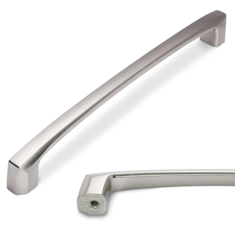 POVEFONK 10 Pack 7-1/2 inch(192mm) Brushed Satin Nickel Kitchen Cabinet Handles Cabinet Pulls Sliver Drawer Pulls Kitchen Cabinet Hardware Handles Dresser Handles