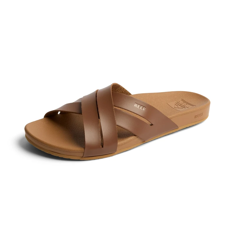 REEF Women's Cushion Spring Bloom Slide Sandal, Chocolate, 4.5 UK