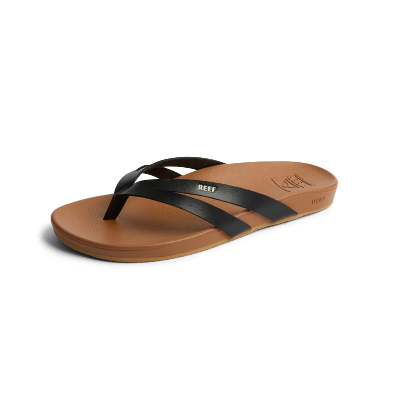 Reef WOMENS SANDALS, CUSHION SPRING JOY, BLACK/TAN, 5 UK