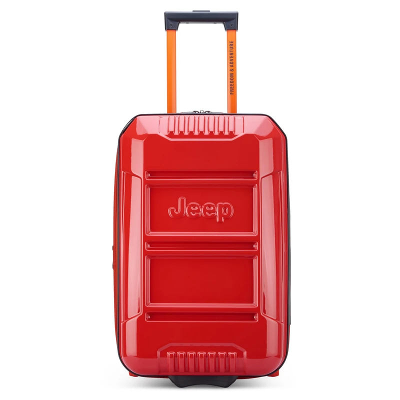 Jeep JH003B Hardside Expandable Luggage with Two Wheels, Tomato, Carry-On 21 Inch, Jh003b Hardside Expandable Luggage with Two Wheels