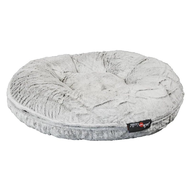 JACK AND VANILLA, Dog Cushion, Model Puff Lambskin, Colour Grey, Size Ø105 cm