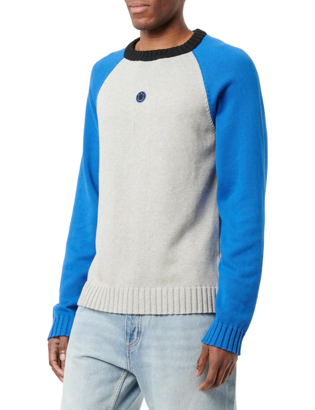 Hugo Men's Senus Knitted Sweater, Open Grey, L - Image 1