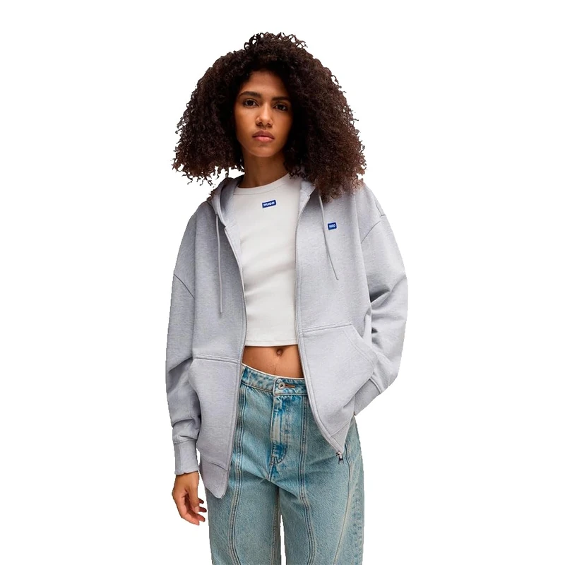 HUGO Women's DOA_b_2 Sweatshirt, Open Grey, S