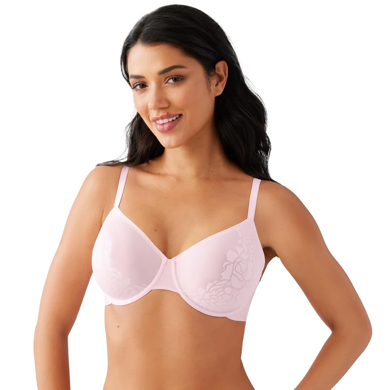 Wacoal Women's Confidence Boost Unlined Mid Coverage Underwire Bra, 855380, Ballet Slipper, 32C