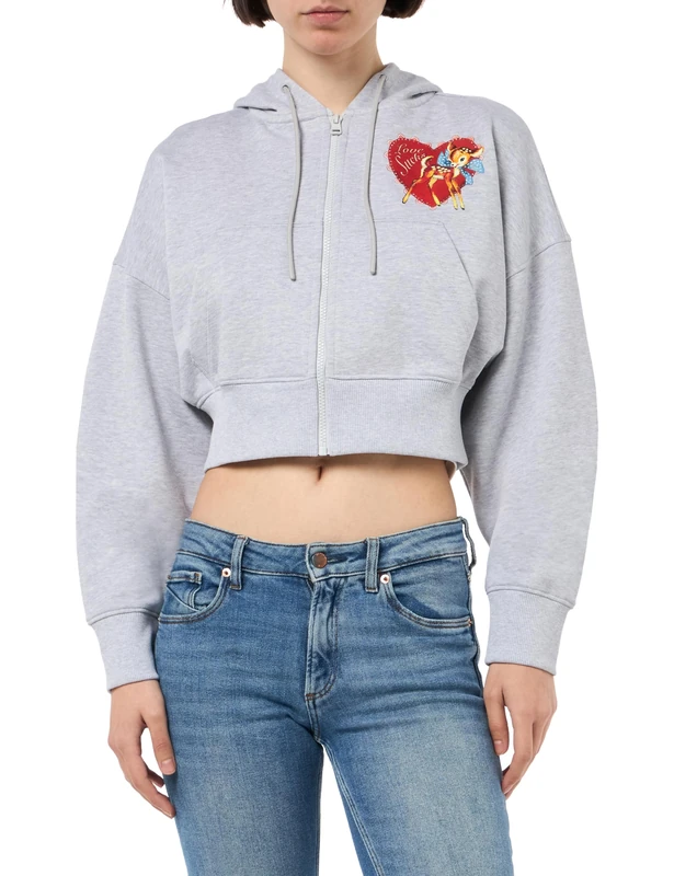 HUGO Women's Desty_b Sweatshirt, Open Grey, M