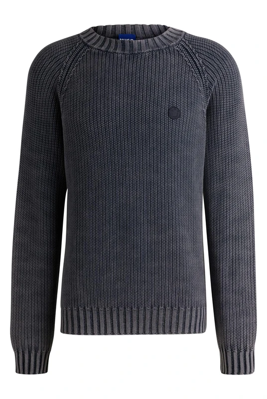 Hugo Men's Sondye Knitted Sweater, Navy, XXL