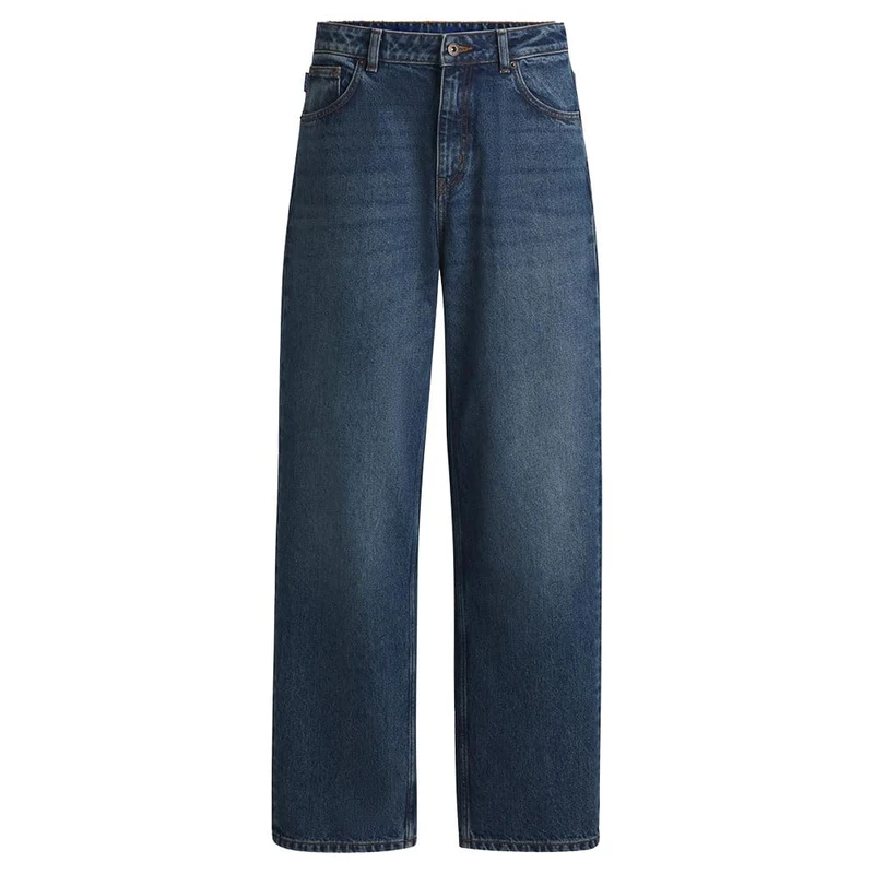 HUGO Women's Leni_B Jeans Trousers, Medium Blue,