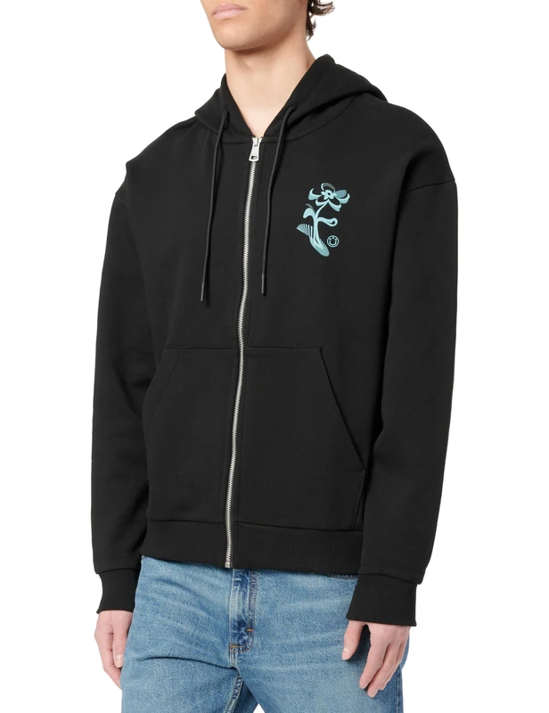 HUGO Men's Nugohood Sweatshirt, Black, XL